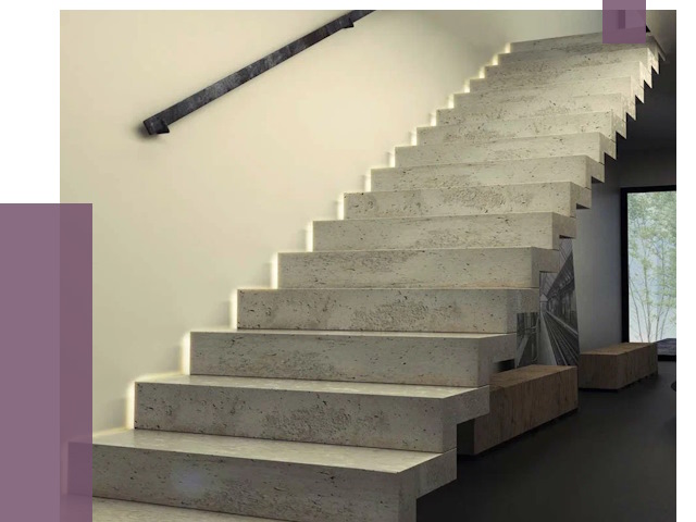 Облицовка бетонных лестниц в Петрозаводске от 4568 руб/м2 