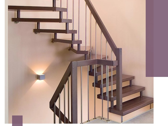 Изготовление лестниц на больцах в Петрозаводске под ключ