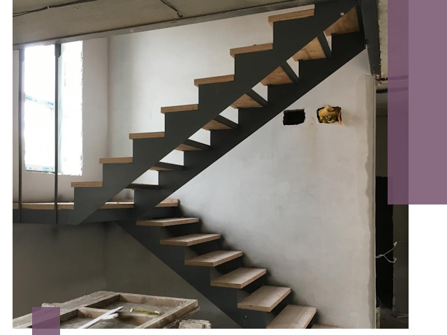 Изготовление лестниц на металлокаркасе в Петрозаводске от производителя