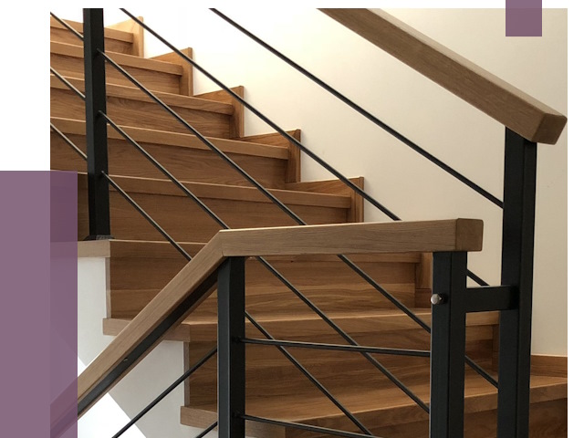 Обшивка металлической лестницы деревом в Петрозаводске от 4314 руб.