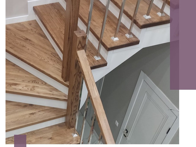 Обшивка металлических лестниц под ключ в Петрозаводске