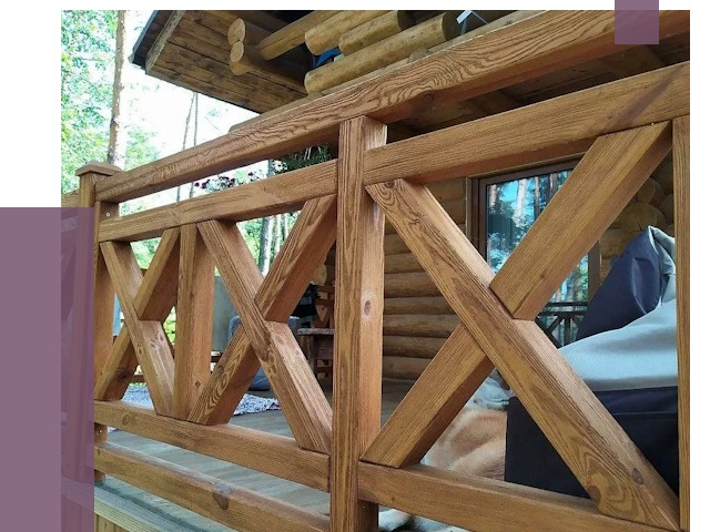 Деревянные перила под ключ в Петрозаводске от 7613 руб. 