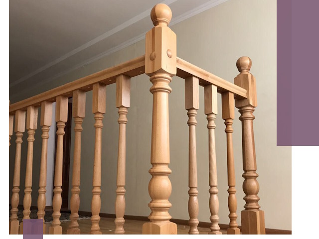 Деревянные перила на заказ в Петрозаводске: монтаж и изготовление