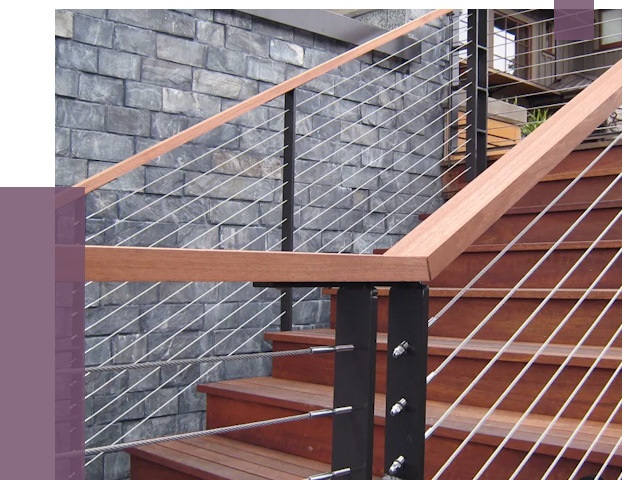 Тросовые перила под ключ в Петрозаводске от 7714 руб.