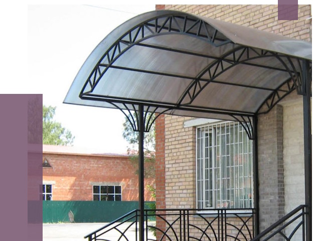 Металлические навесы и козырьки в Петрозаводске от 12688 руб.