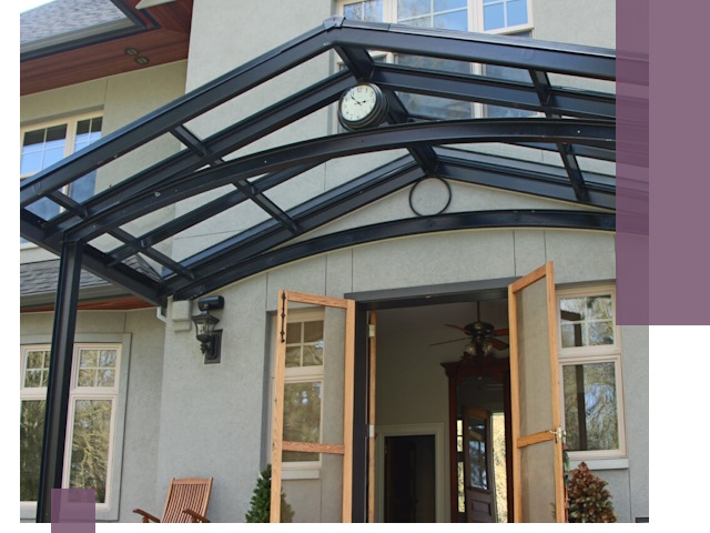 Изготовление и монтаж навесов и козырьков в Петрозаводске