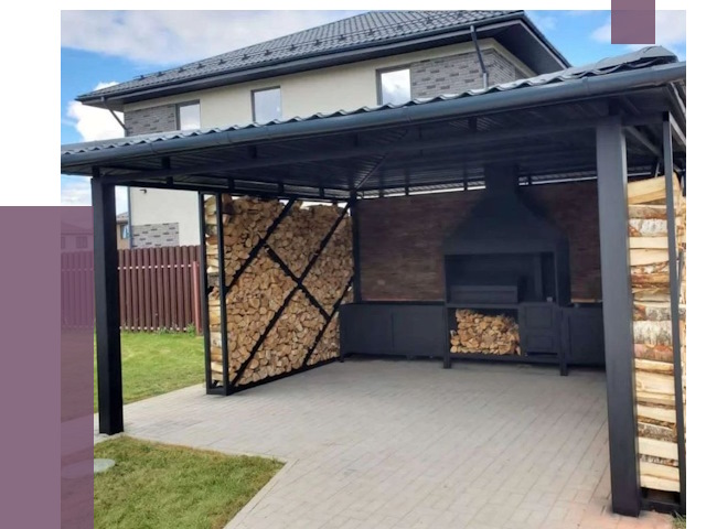 Навесы для барбекю в Петрозаводске от 12637 руб. под ключ | ПРОЛЁТ-Птр