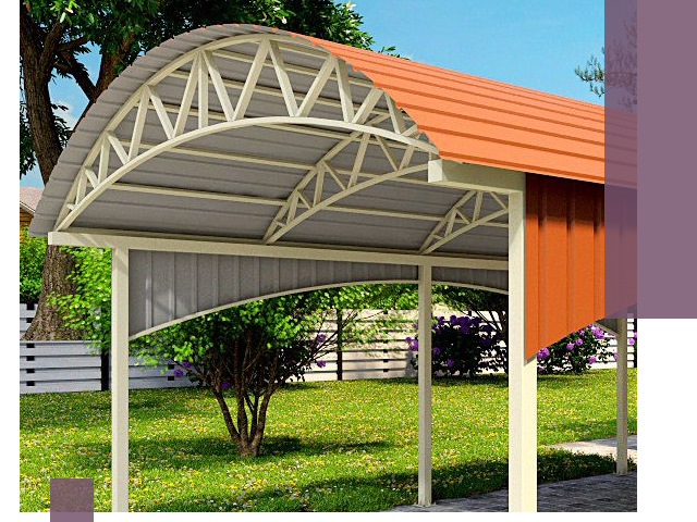 Навесы из профнастила под ключ в Петрозаводске — установка и монтаж