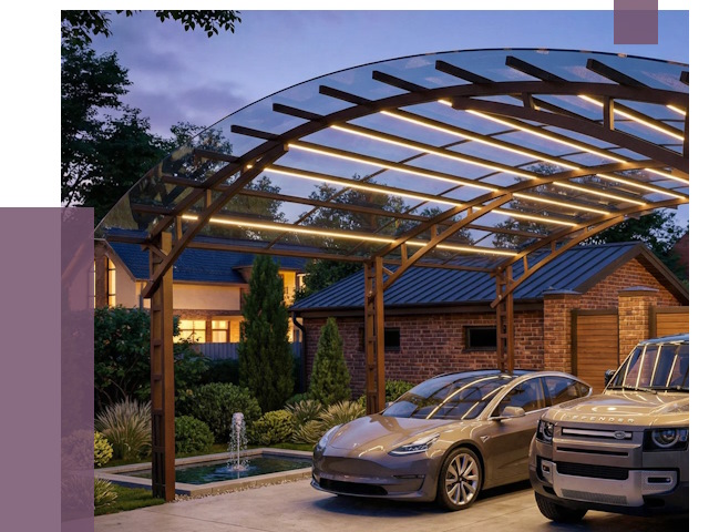 Металлические навесы в Петрозаводске от 12586 руб. под ключ — ПРОЛЁТ-Птр