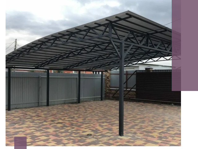 Металлические навесы под ключ в Петрозаводске — изготовление и монтаж