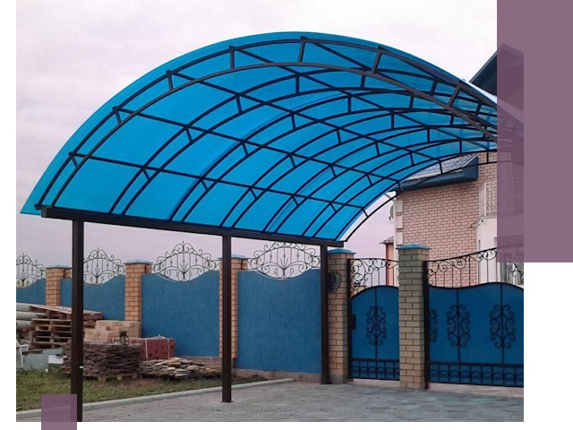 Арочные навесы под ключ в Петрозаводске — изготовление и монтаж