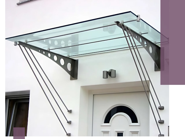 Козырьки над входом под ключ в Петрозаводске — изготовление и монтаж