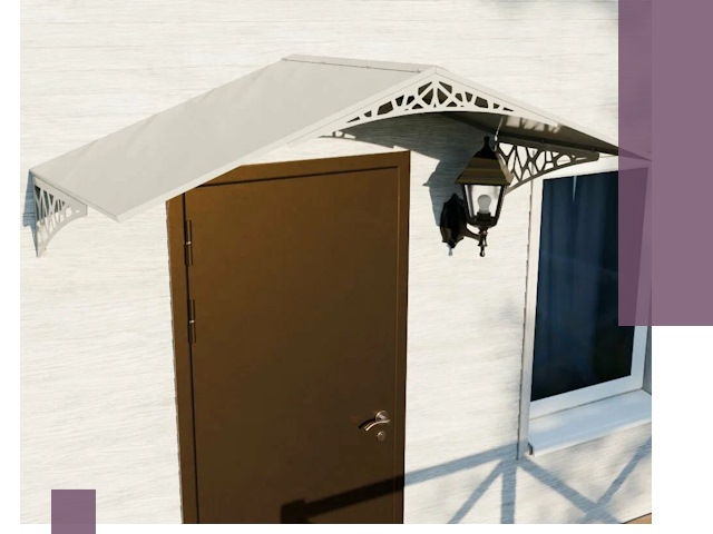 Металлические козырьки на входы и террасы в Петрозаводске