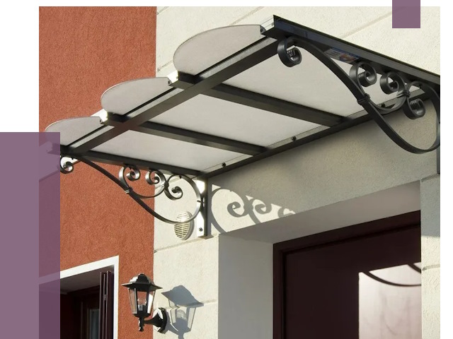 Односкатные козырьки в Петрозаводске от 8323 руб.  | ПРОЛЁТ-Птр