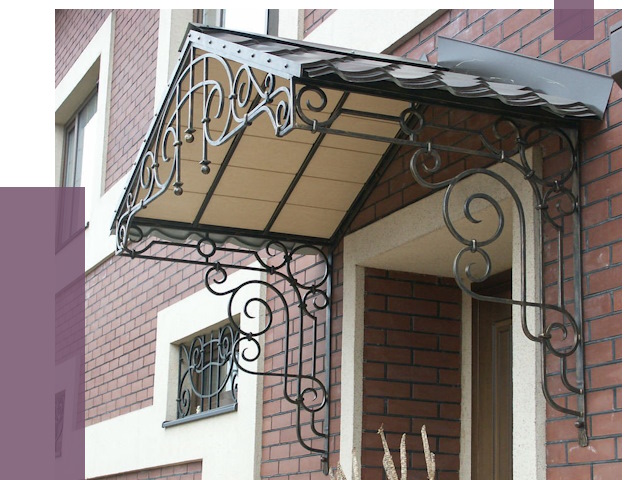 Двускатные козырьки в Петрозаводске под ключ от 12688 руб.