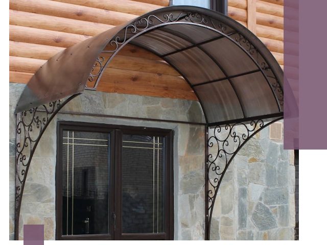 Арочные козырьки под ключ в Петрозаводске: изготовление и монтаж