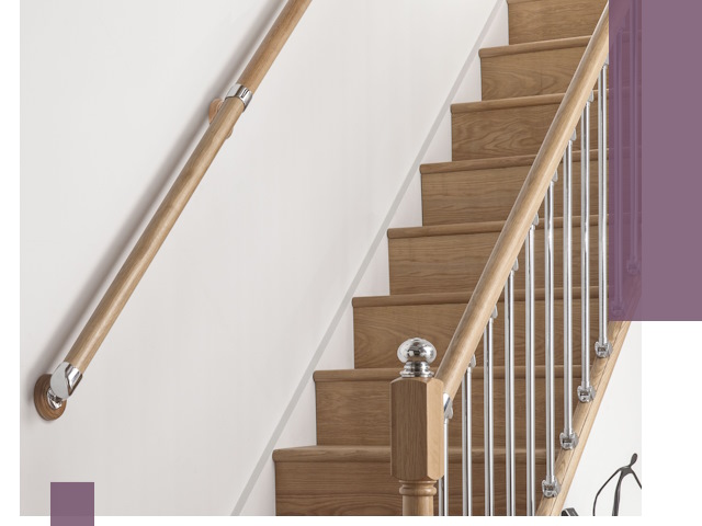 Пристенные поручни из стали и нержавейки под монтаж в Петрозаводске